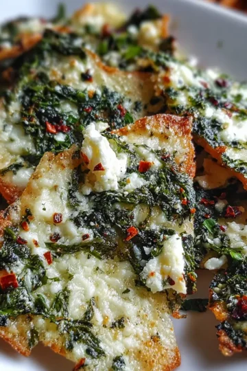 Mediterranean Spinach and Feta Cheese Crisps