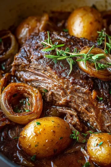 Comforting French Onion Pot Roast