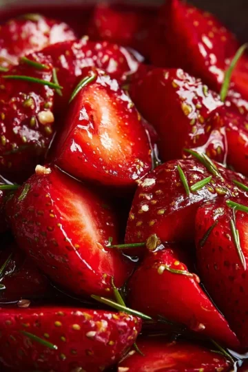 Spiced Crimson Pickled Strawberries