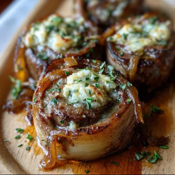 French Onion Steak Pinwheels