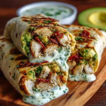 Chicken Avocado Ranch Burritos