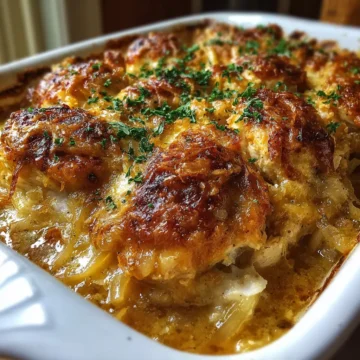 Golden French Onion Chicken Casserole