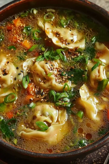 Easy and Delicious Potsticker Soup