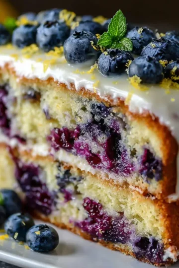Easter Lemon Blueberry Cake