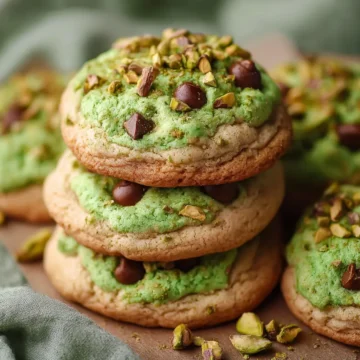 Soft & Chewy Pistachio Leprechaun Cookies