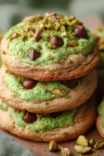 Soft & Chewy Pistachio Leprechaun Cookies