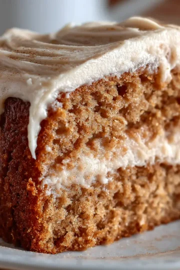 Applesauce Cake with Cinnamon Cream Cheese Frosting
