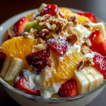 Creamy Fruit Salad with Nuts
