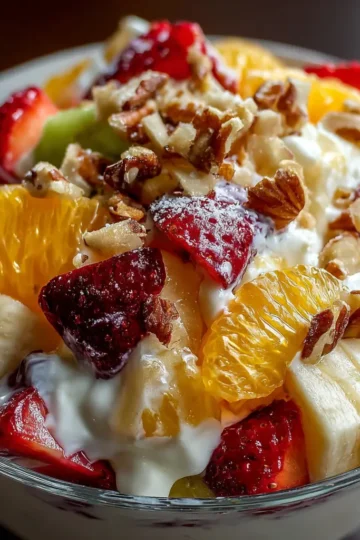 Creamy Fruit Salad with Nuts