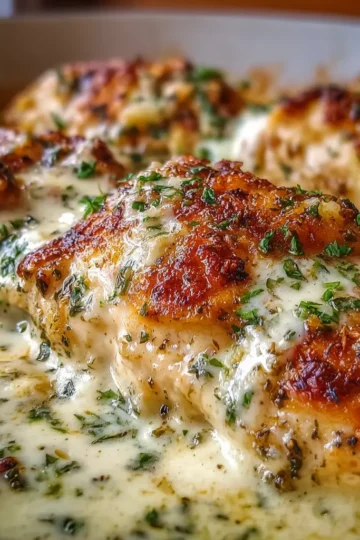 Creamy Garlic Chicken Bake