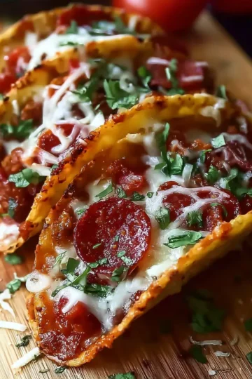 Pepperoni Pizza Tacos