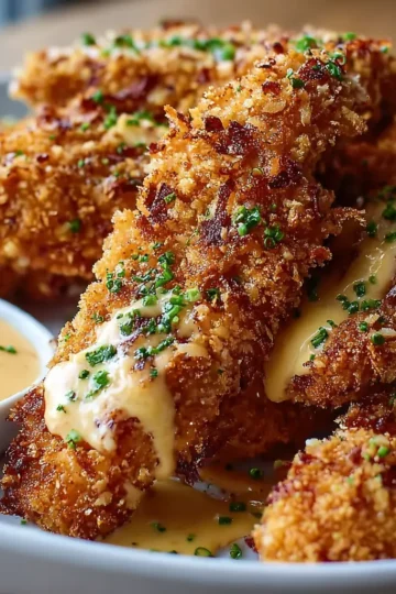 Crispy Chicken Strips with Spicy Mayo
