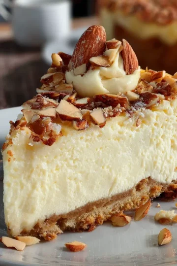 White Chocolate & Almond Cheesecake