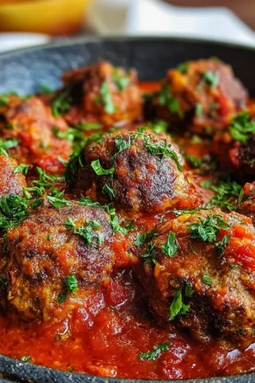 Beef Meatballs in Sauce