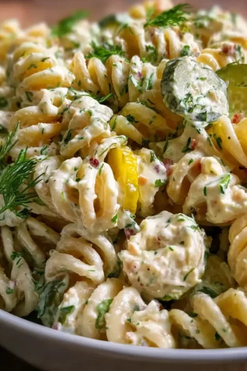 Dill Pickle Pasta Salad