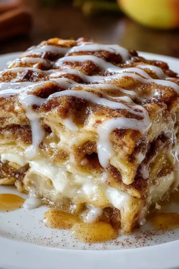 Cinnamon Roll Apple Lasagna