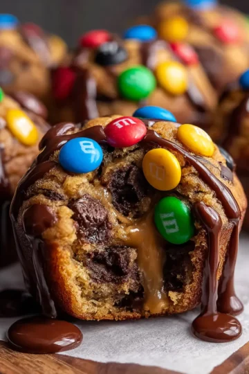 M&M's Chocolate Chip Cookie Dough Brownie Bombs