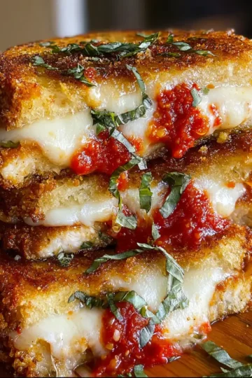 Lazy Chicken Parmesan Grilled Cheese