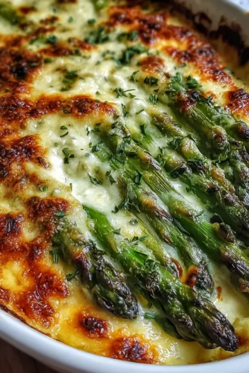 Cheesy Baked Asparagus Gratin