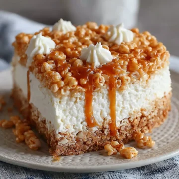 Rice Krispie Treat No-Bake Cheesecake