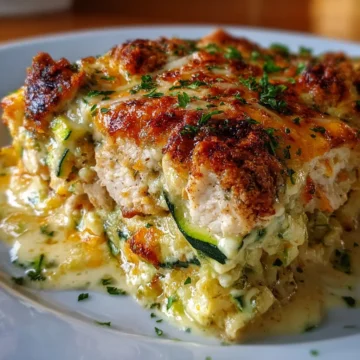 Baked Chicken and Zucchini Cheese Casserole