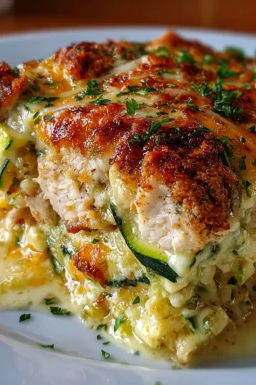 Baked Chicken and Zucchini Cheese Casserole