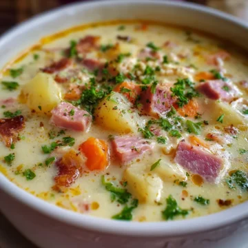 Creamy Chicken Ham & Potato Soup