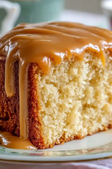 Best Buttery Buttermilk Cake with Caramel Icing