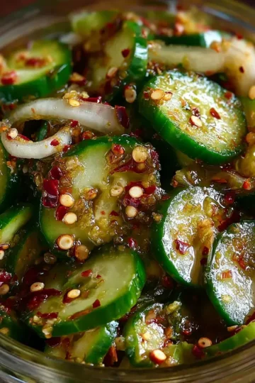 Cucumber Onion Fire Pickles