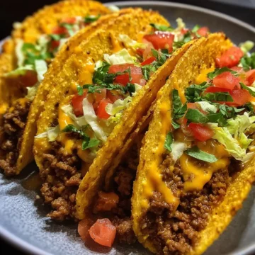 Cheesy Rotel Beef Tacos