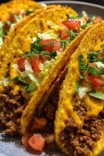 Cheesy Rotel Beef Tacos