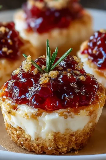 Cranberry Hot Pepper Jelly Cream Cheese Cups