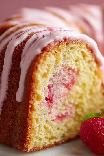 Strawberry Milkshake Pound Cake