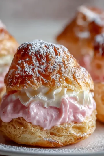 Homemade Rhubarb Cream Puffs