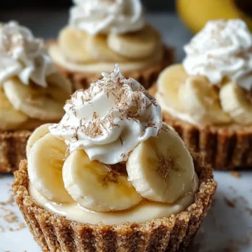 No-bake Mini Banana Cream Pies