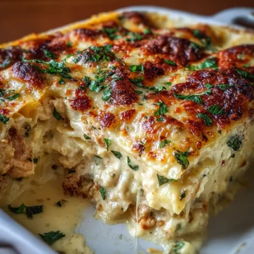 Creamy Chicken Lasagna Gratin