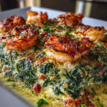 Seafood Spinach Rockefeller (Ruth’s Chris Style)