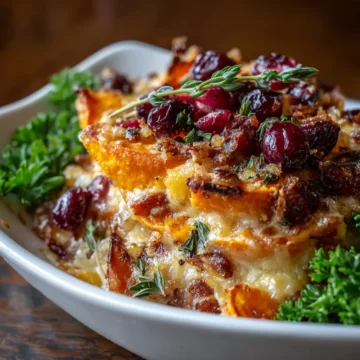 Sweet Potato Cranberry Gratin