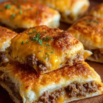 Oven-Baked 4-Ingredient Beef Crescent Squares