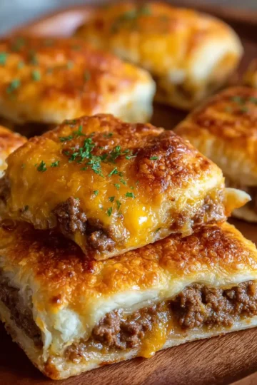 Oven-Baked 4-Ingredient Beef Crescent Squares