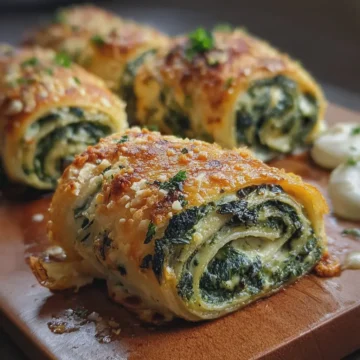 Easy Cheesy Spinach Rolls