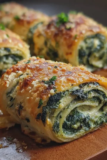 Easy Cheesy Spinach Rolls