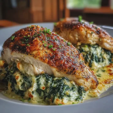 Spinach Stuffed Cheesy Chicken