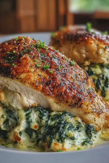 Spinach Stuffed Cheesy Chicken