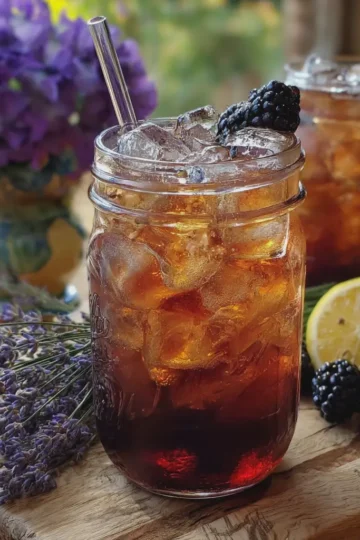 Blackberry Lavender Iced Sun Tea