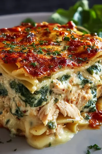 Chicken Lasagna with Spinach