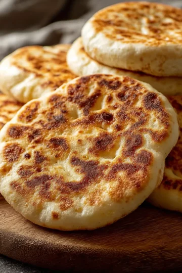 Soft & Puffy Arabic Bread (Kuboos)
