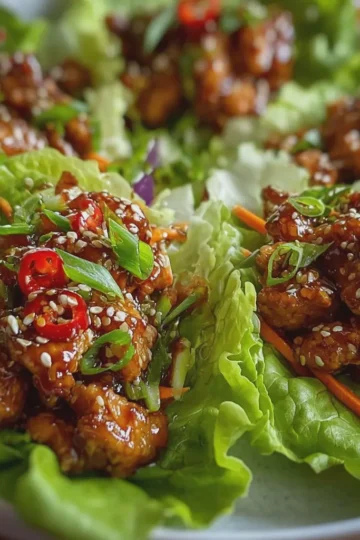 Sweet Chili Chicken Lettuce Cups