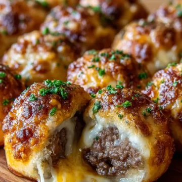 Garlic Parmesan Cheeseburger Bombs