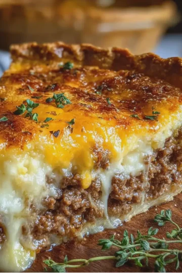 Savory Meat and Cheese Pie